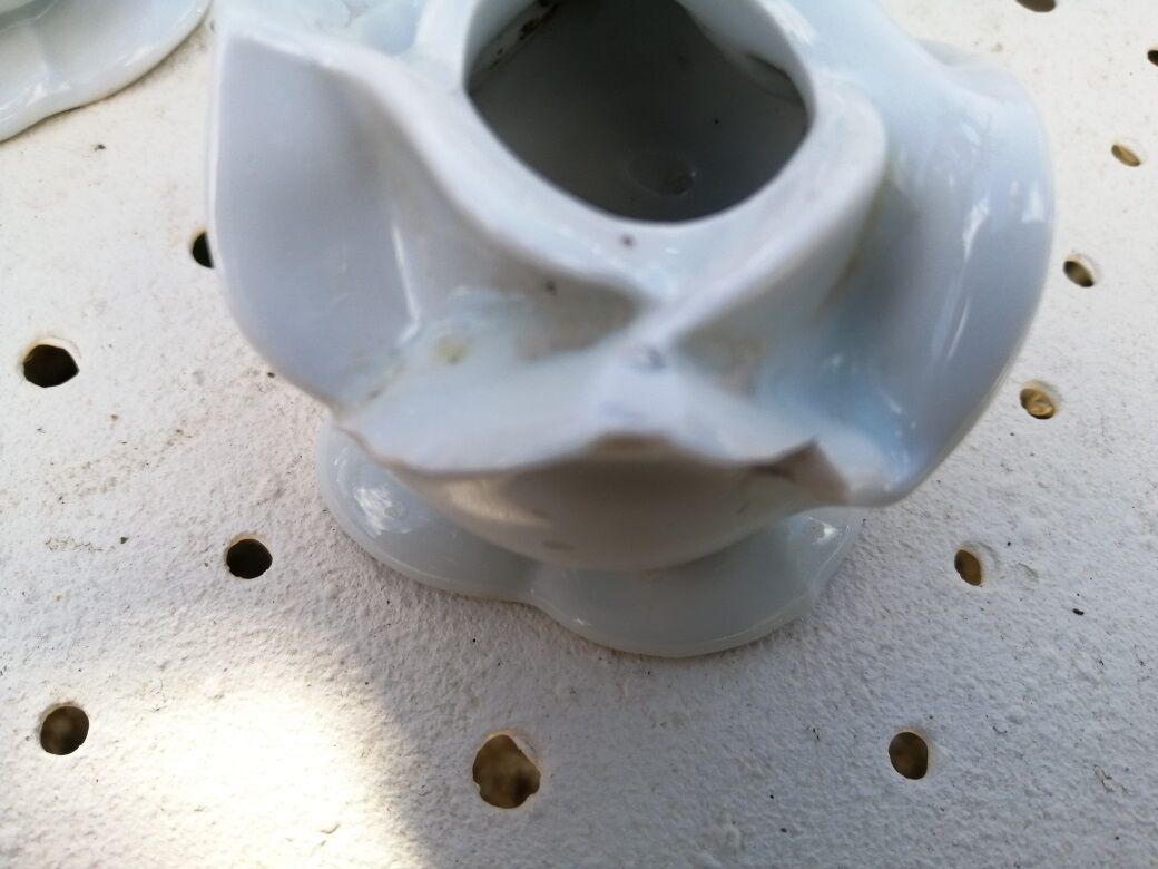 Lot de 5 bougeoirs forme fleur rose