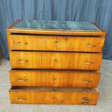 Art Deco walnut chest of drawers