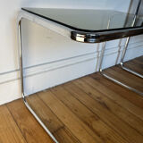 Vintage smoked glass side table