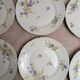 Set of 12 dessert plates in Limoges porcelain GDA France – floral design