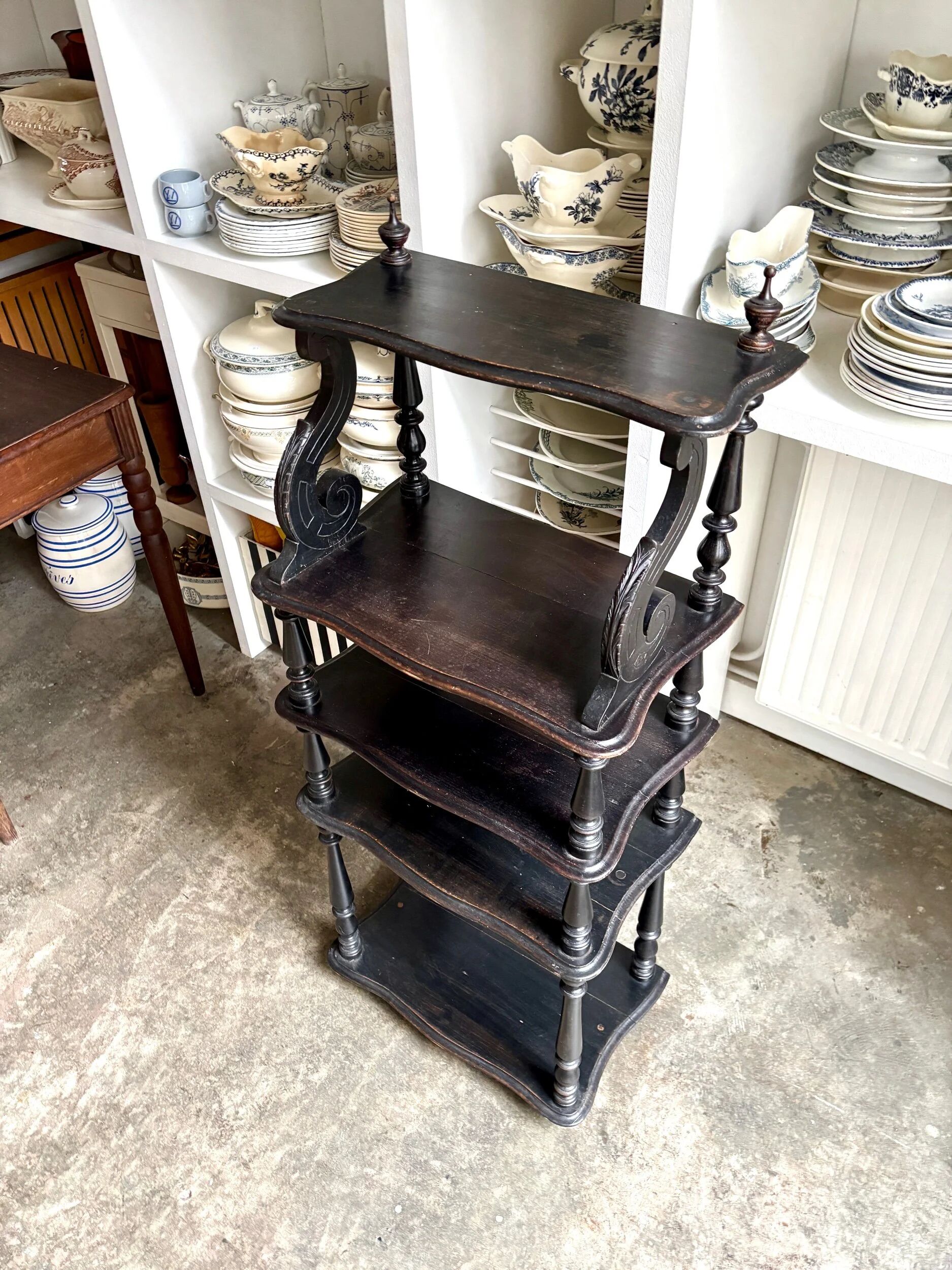Library, Napoleon III music stand in blackened wood.