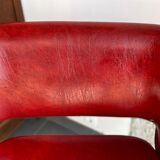 Red armchair 60s in skai