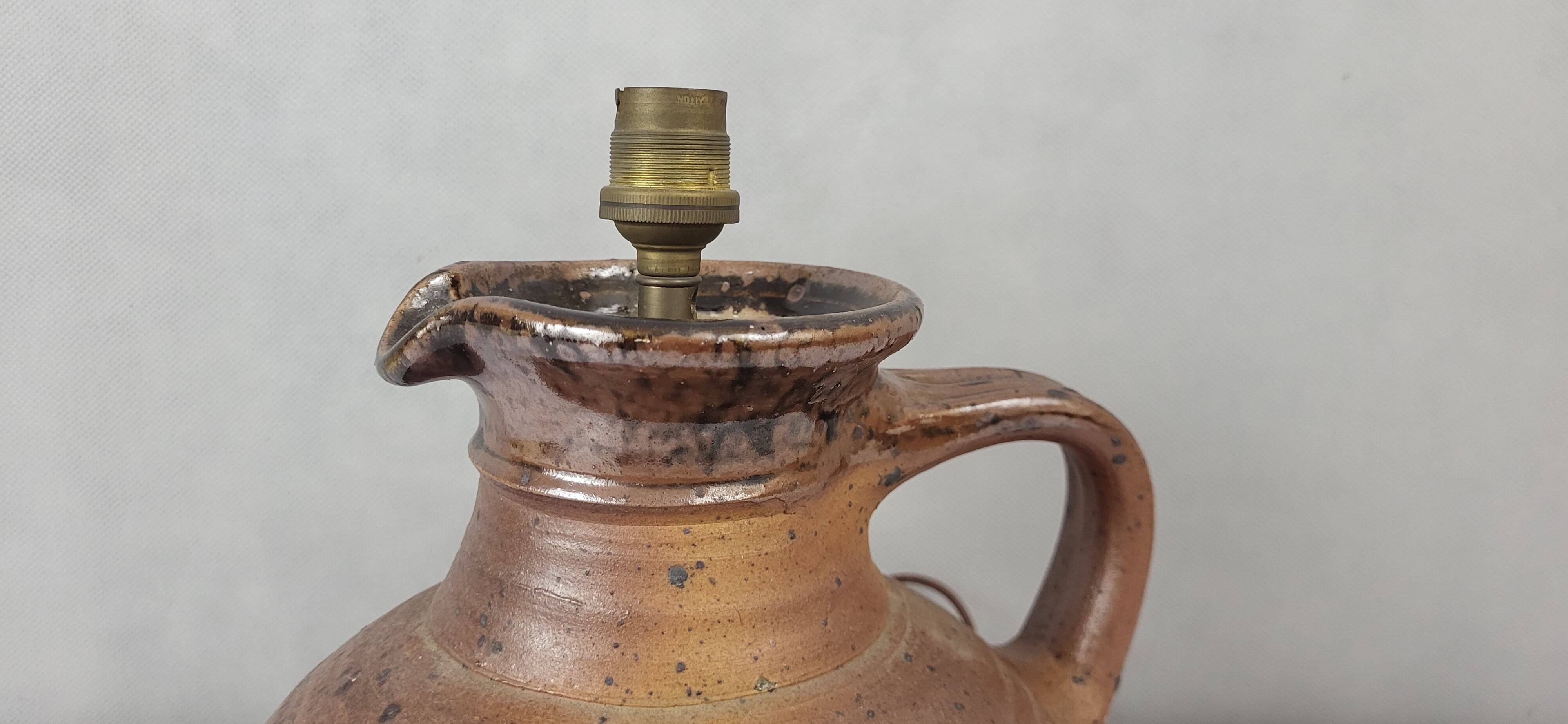 Sandstone lamp, Pierre Digan (1941-2016), La Borne