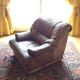 Vintage brown leather armchair