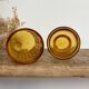6 verres vintage ambre dépareillés