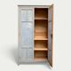 Armoire parisienne ancienne Luterma patine grise bleutée