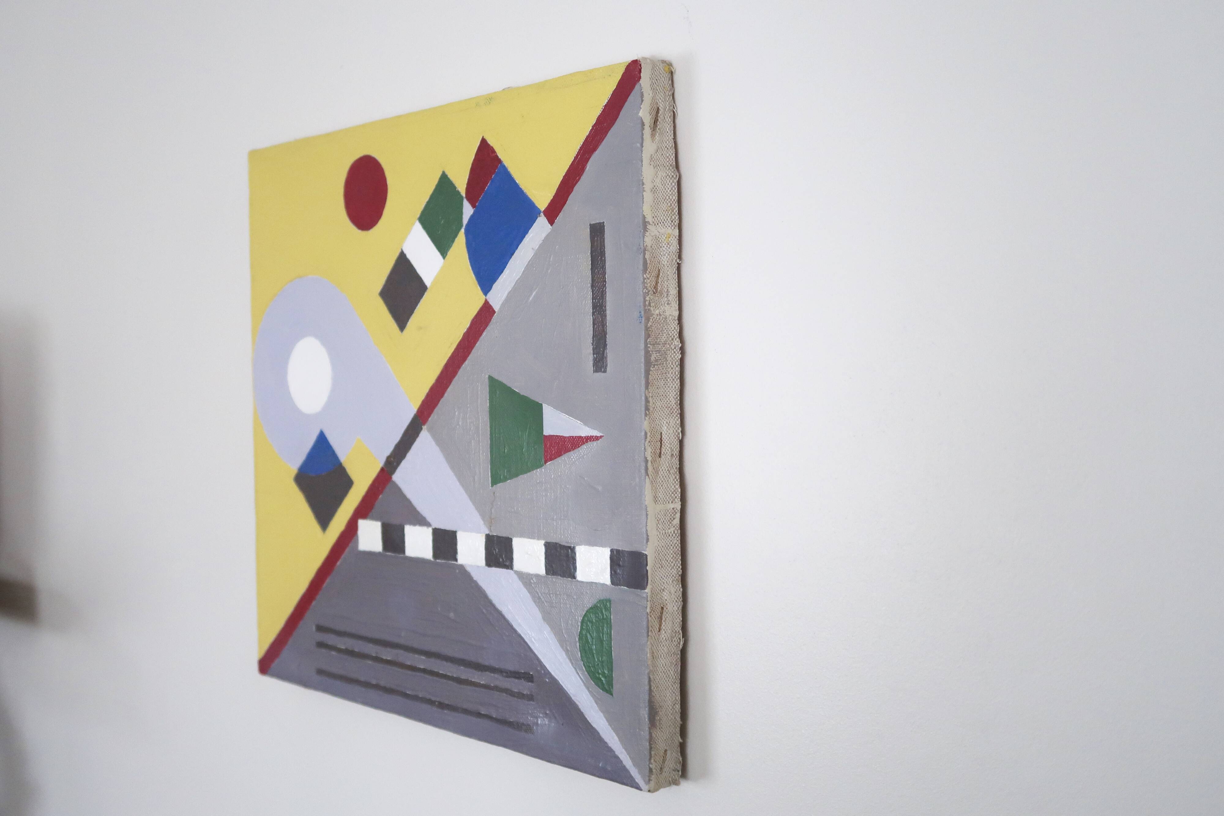 Tableau, peinture abstraite constructiviste, république tchèque