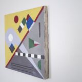 Tableau, peinture abstraite constructiviste, république tchèque