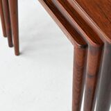 Severin Hansen nesting tables in rosewood Haslev Denmark 1960