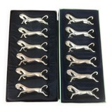Set of 12 horses rests knives