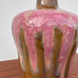 Art Deco pink glazed stoneware vase