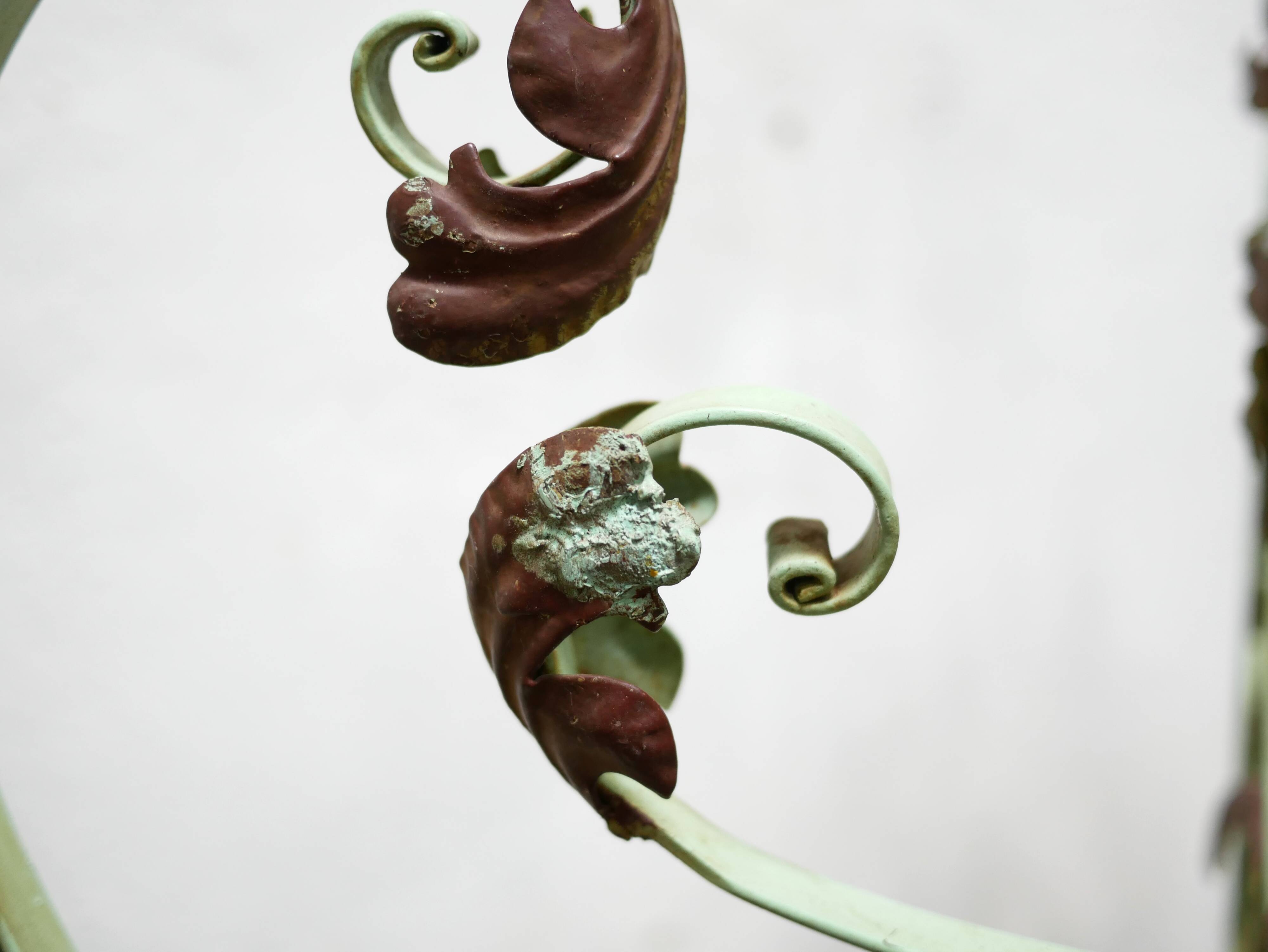 Antique art deco wrought iron screen