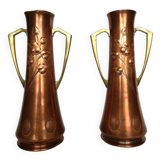Paire de vase art nouveau jugendstil 1900 Allemand