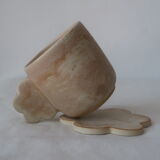 Tasse fleur avec coupelle - Vagabonde Création