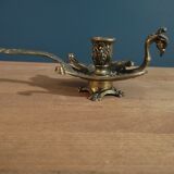 Candle holder bird Peacock wings brass bronze gilded Dpc 0123110