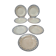 Set of 7 antique deep plates from Creil and Montereau, La Vallières service, 23 cm