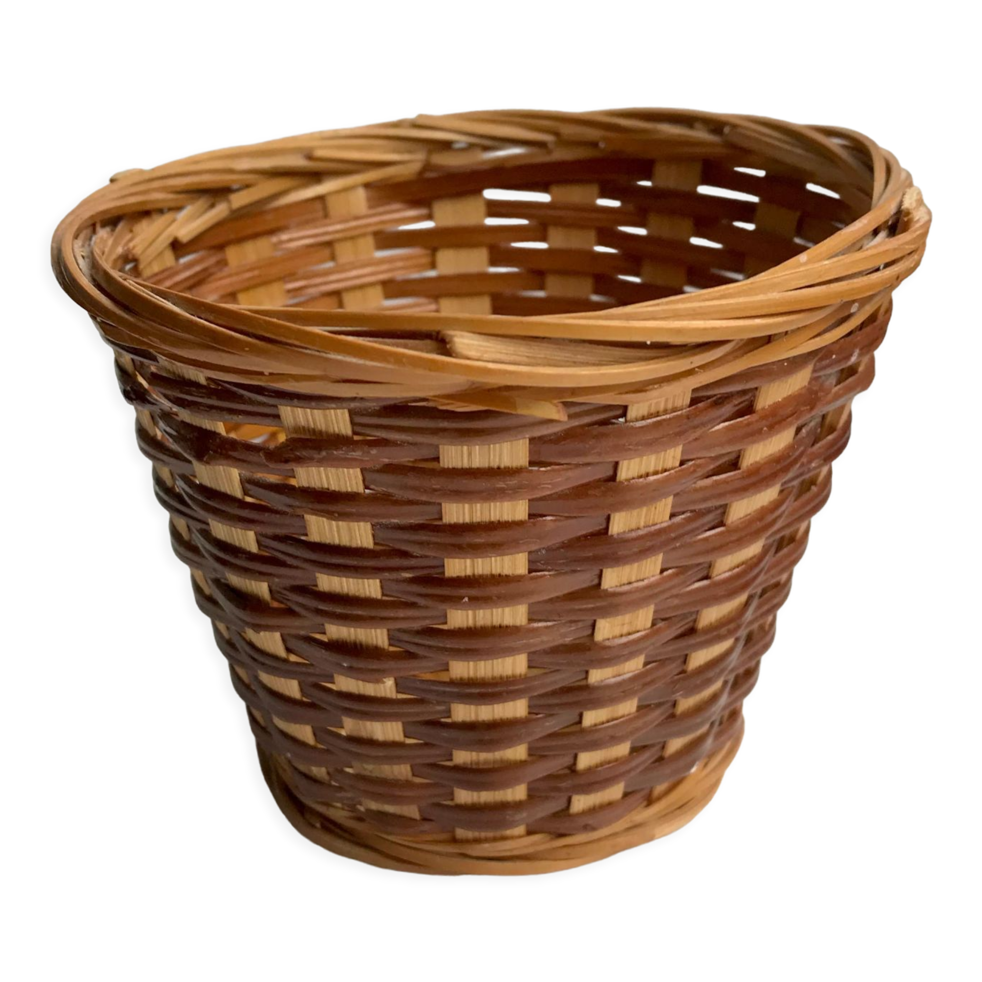 Rattan pot cover & wicker plants 70s