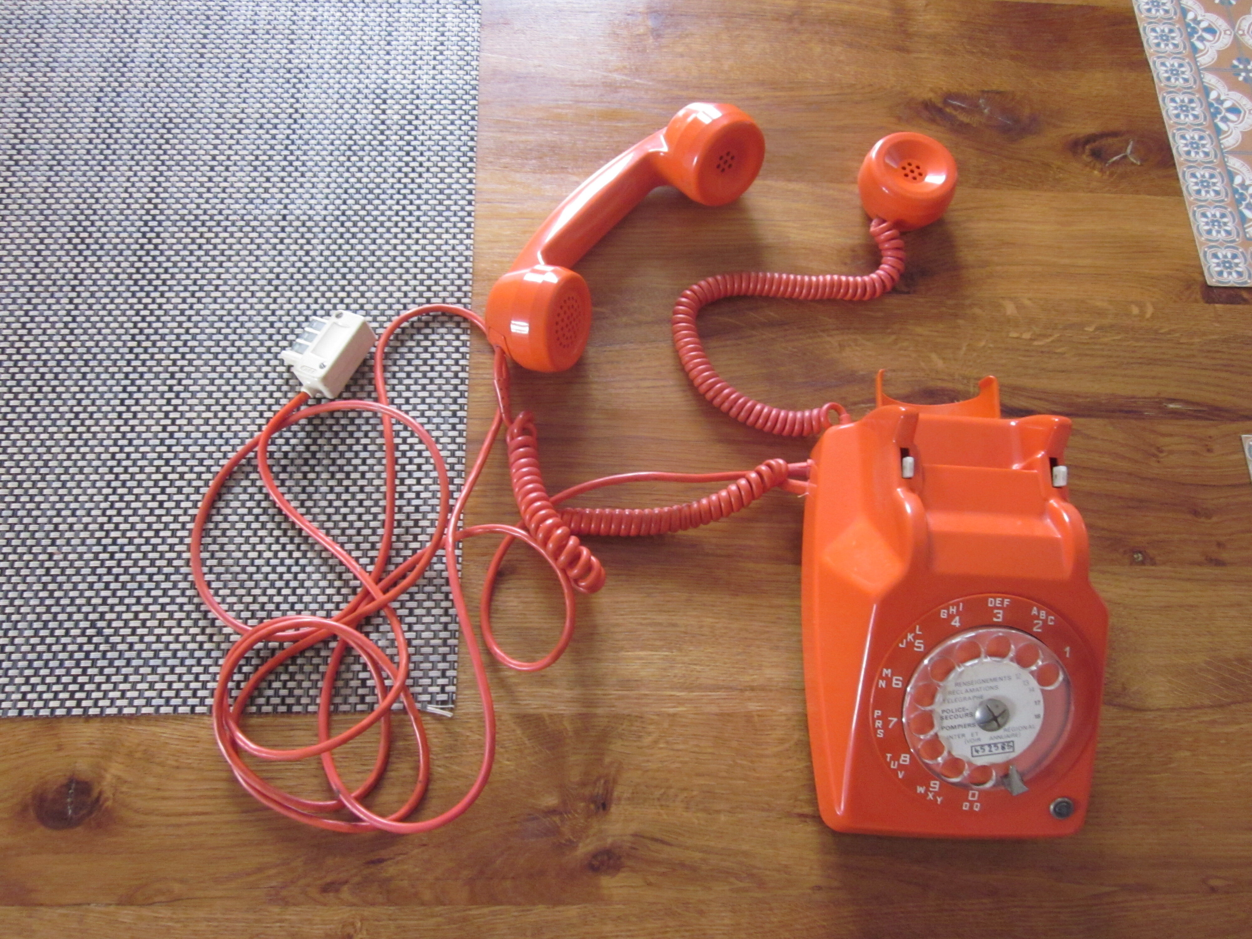 Vintage orange phone