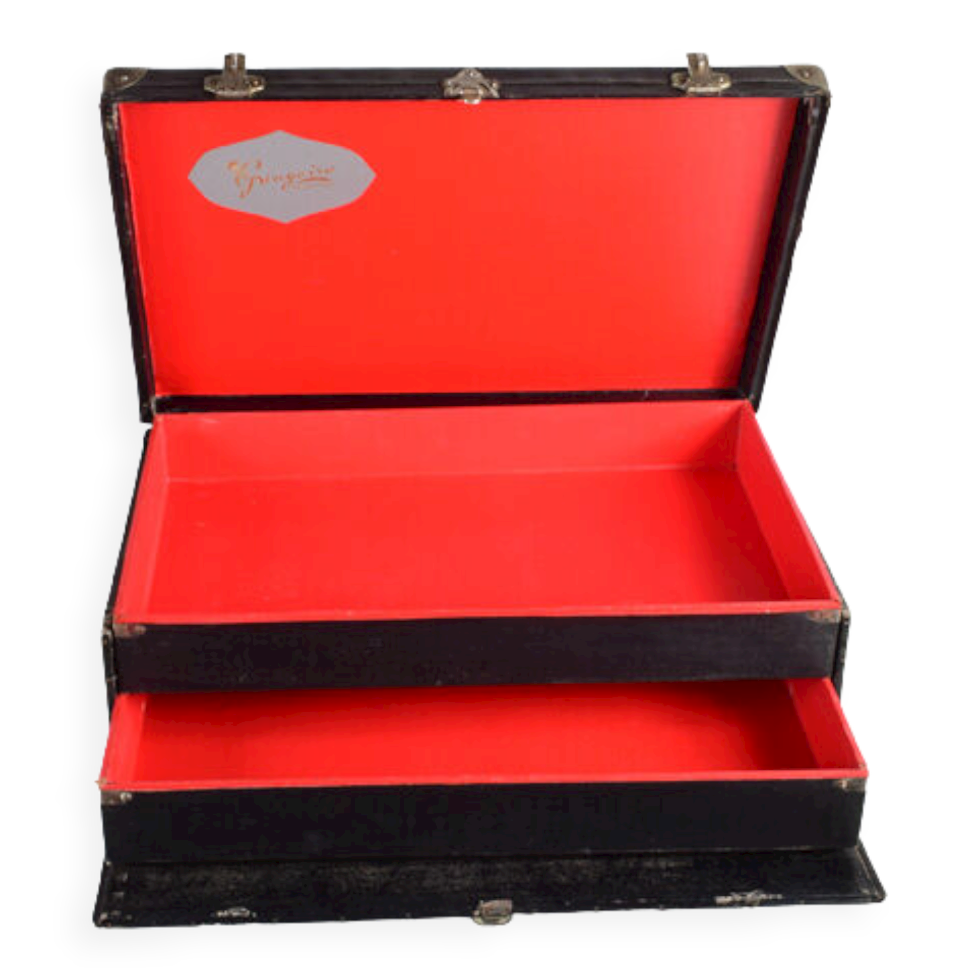 Bertault wooden trunk with drawer