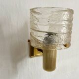 Set of 4 60s wall lights in champagne-colored resin