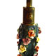 Ceramic floor lamp with little roses, 1950s