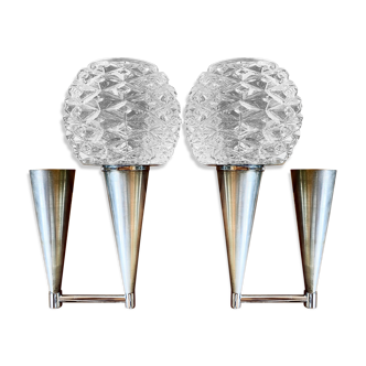 Pair of torch sconces