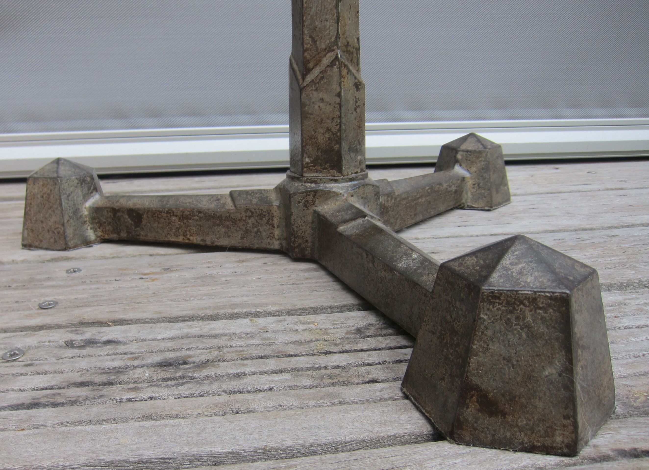 Mirror hatter time triptych art deco 14x55cm