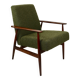 Armchair 'Lis', 1970s olive boucle, design by Henryk Lis
