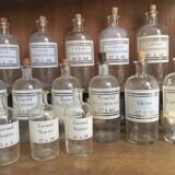 Lot of 2 vials of apothecary, alcohol and acid