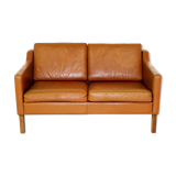Leather sofa, 2 seats, Denmark, 1960
