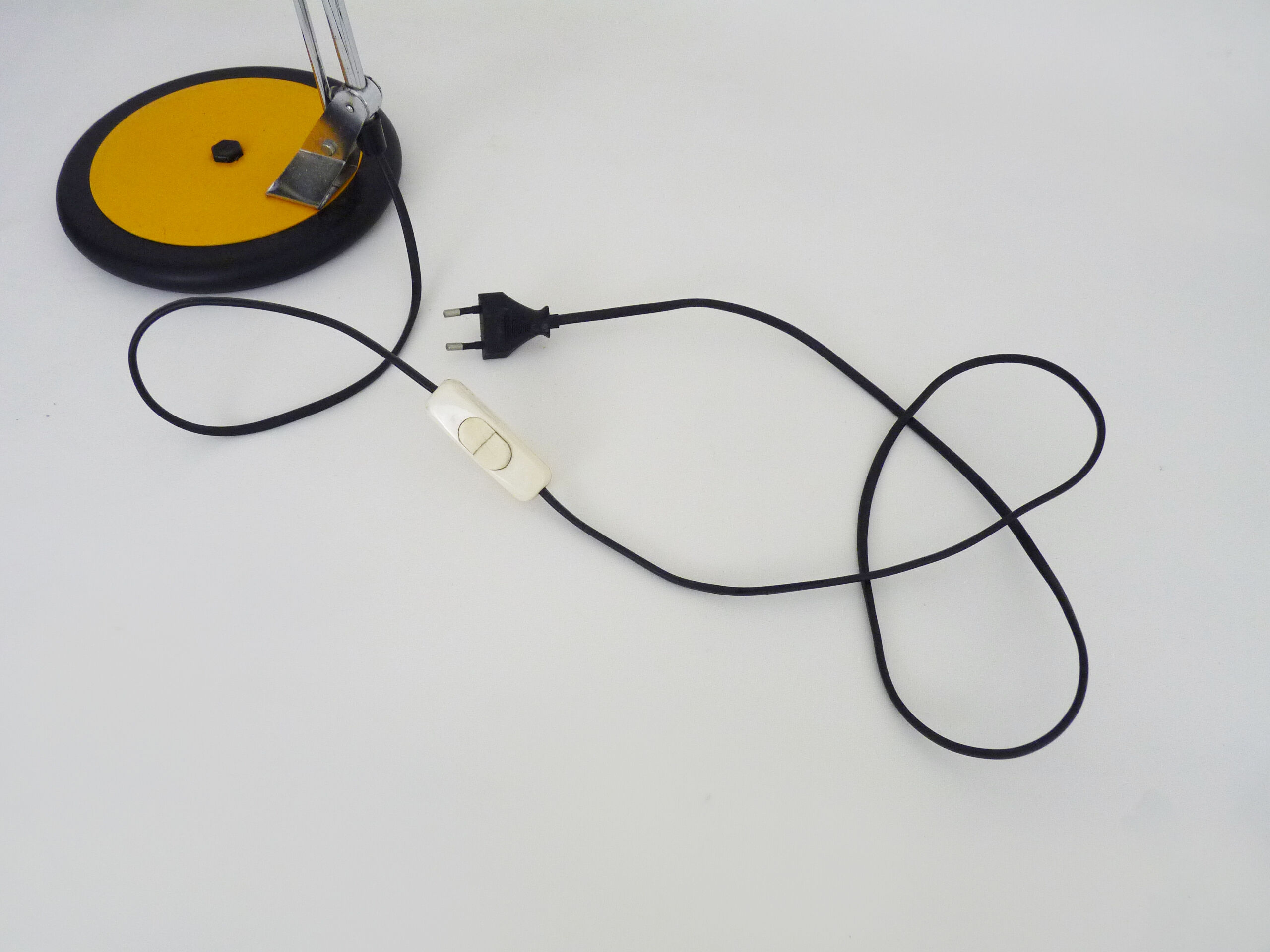 Aluminor yellow metal articulated lamp, 70s