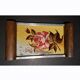 Plateau Art Déco peinture sur verre et bois