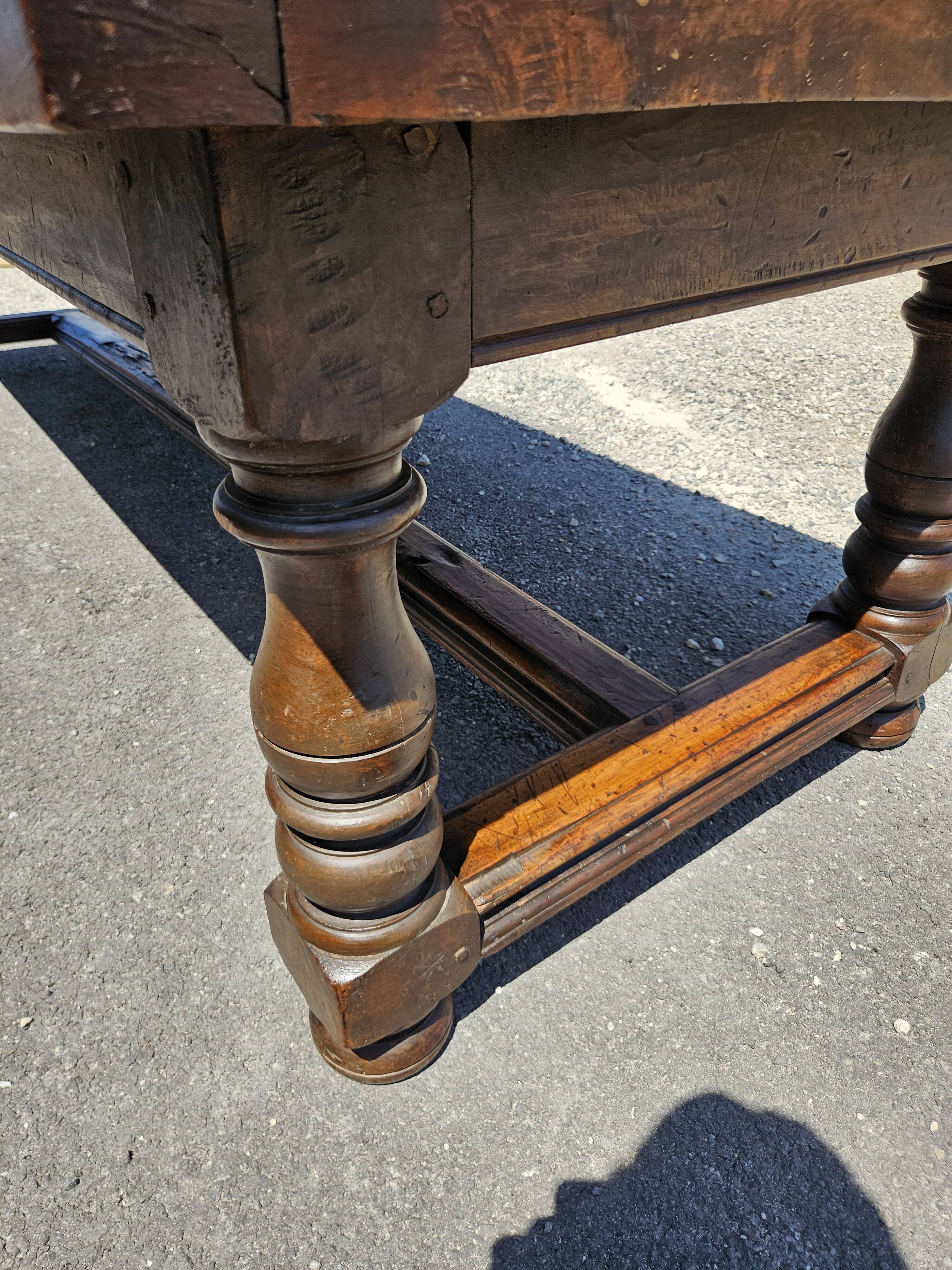 Large 19th-century walnut table