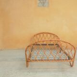 Vintage rattan bed