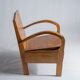 Asian armchair in upcycled wooden slats
