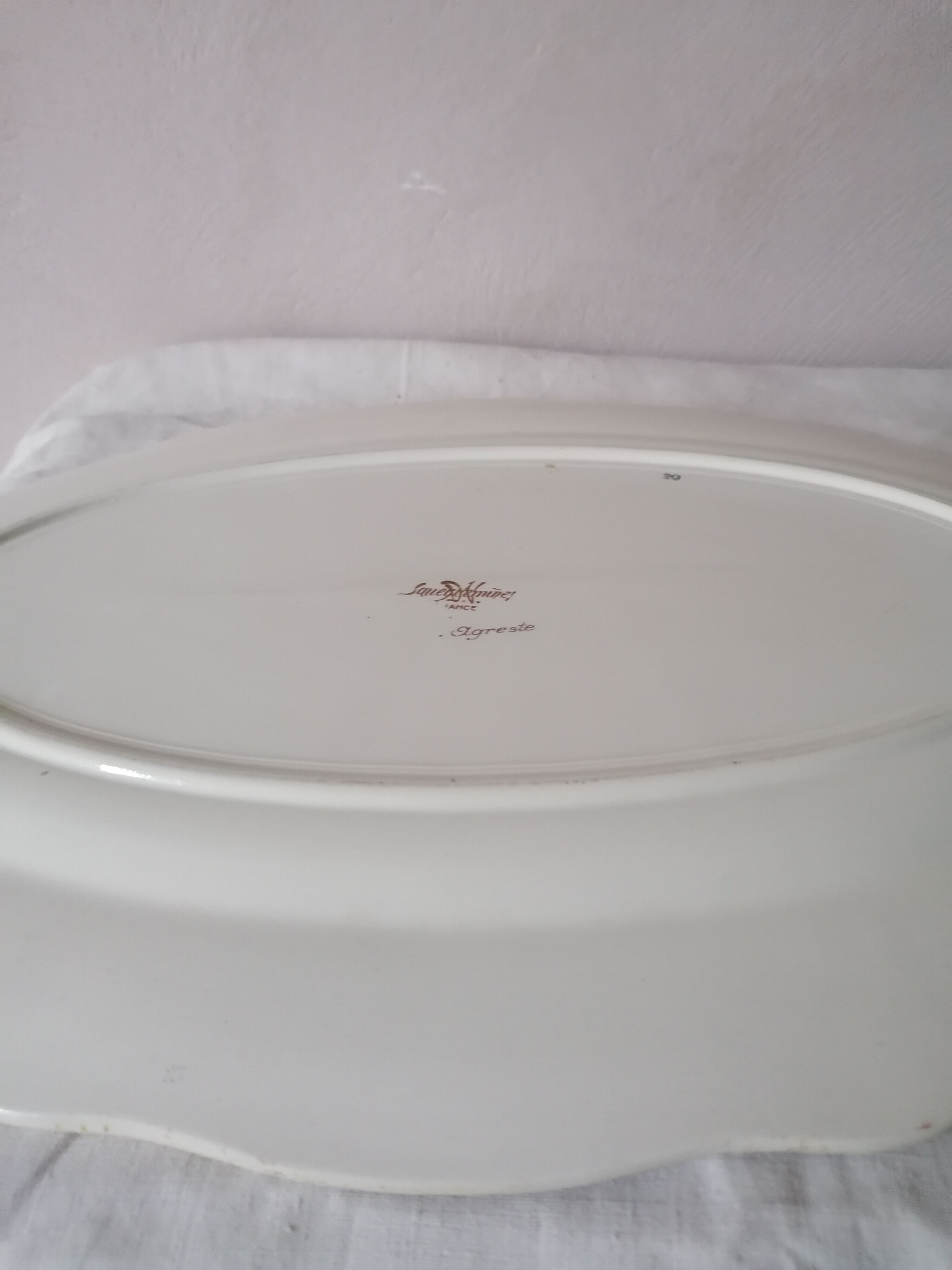 Sarreguemines oval dish