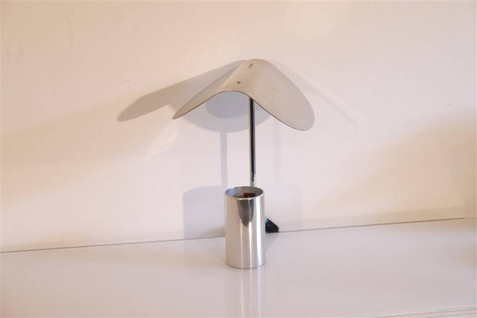 Swedish design lamp in chromed metal by Bergbom 1970