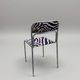 Vintage tubular chair in chrome and zebra fabric, 1970s