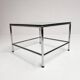 Square glass coffee table 71 x 71 cm, 1990s