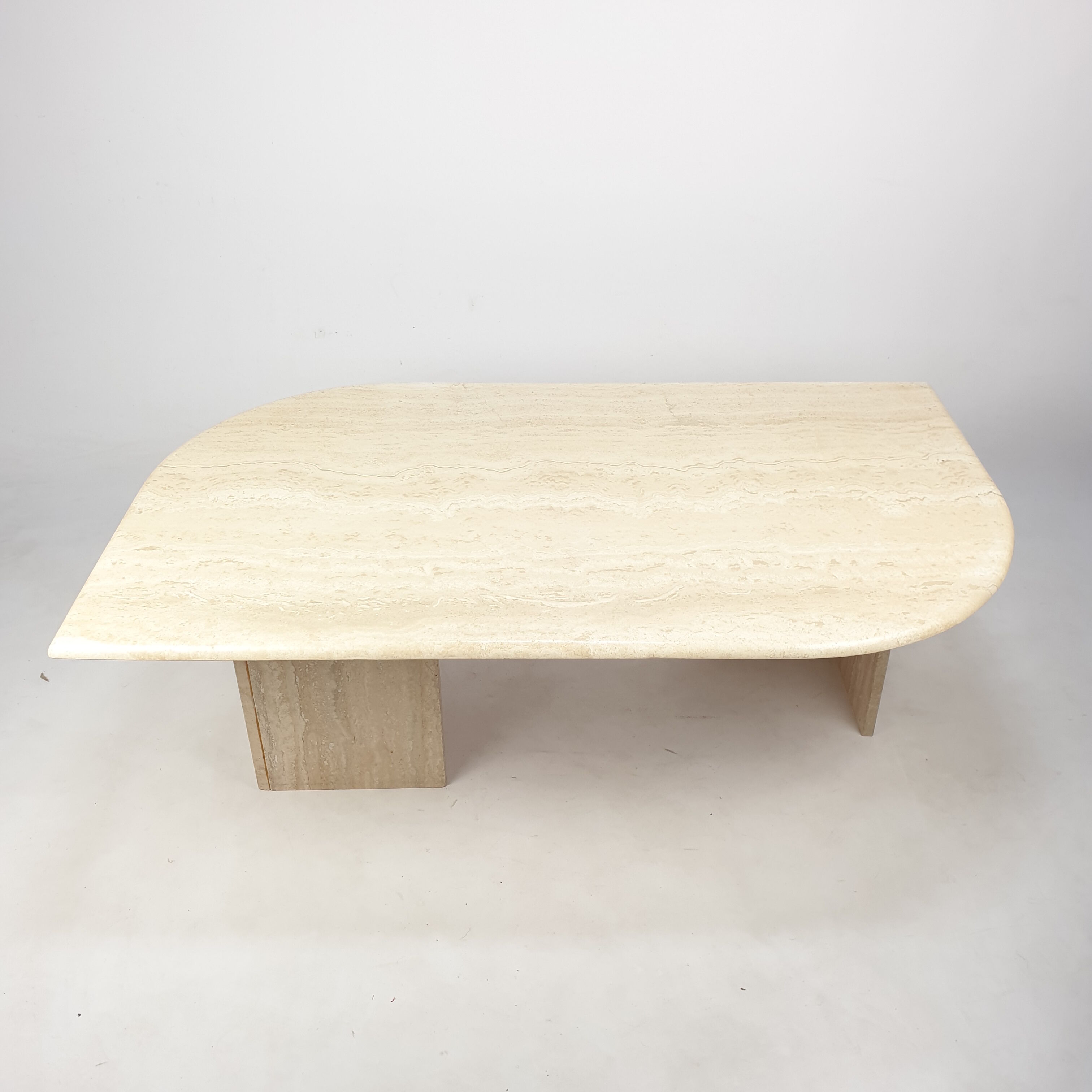 Mid-Century Italian Travertine Coffee Table, 1980s