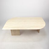 Mid-Century Italian Travertine Coffee Table, 1980s