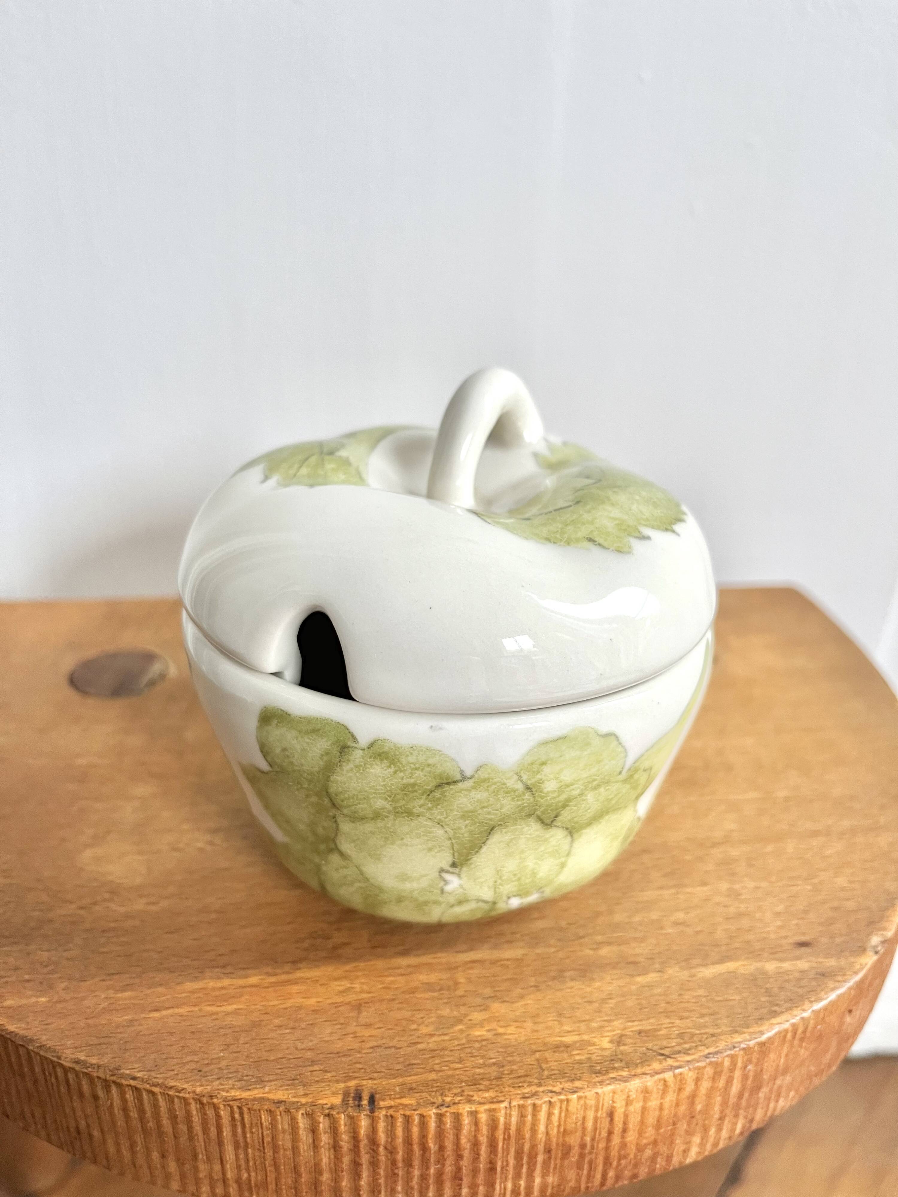 Sucrier confiturier forme pomme vintage
