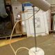 70s lamp, spotlight on white mat