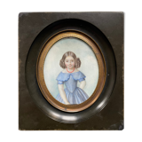 Miniature portrait child xixth