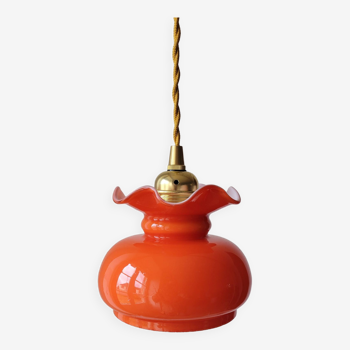 Suspension en opaline orange