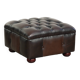 Cowhide Chesterfield ottoman with beautiful colours in English style
