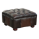 Cowhide Chesterfield ottoman with beautiful colours in English style