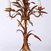 Gilt ‘Sheaf of Wheat’ Table Light, Florentine Table Lamp by Hans Kögl, 1960s