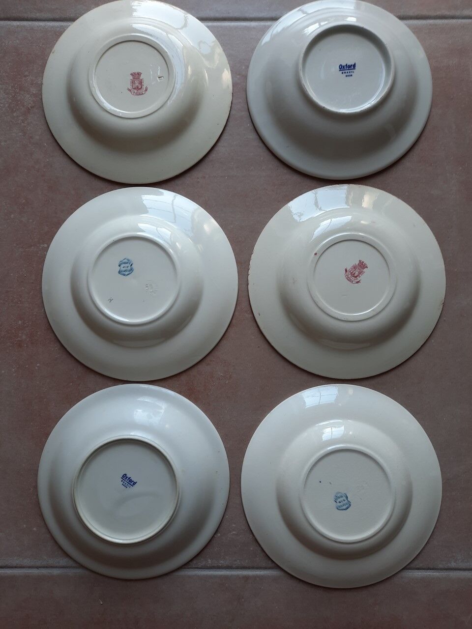 Set of 6 old plates