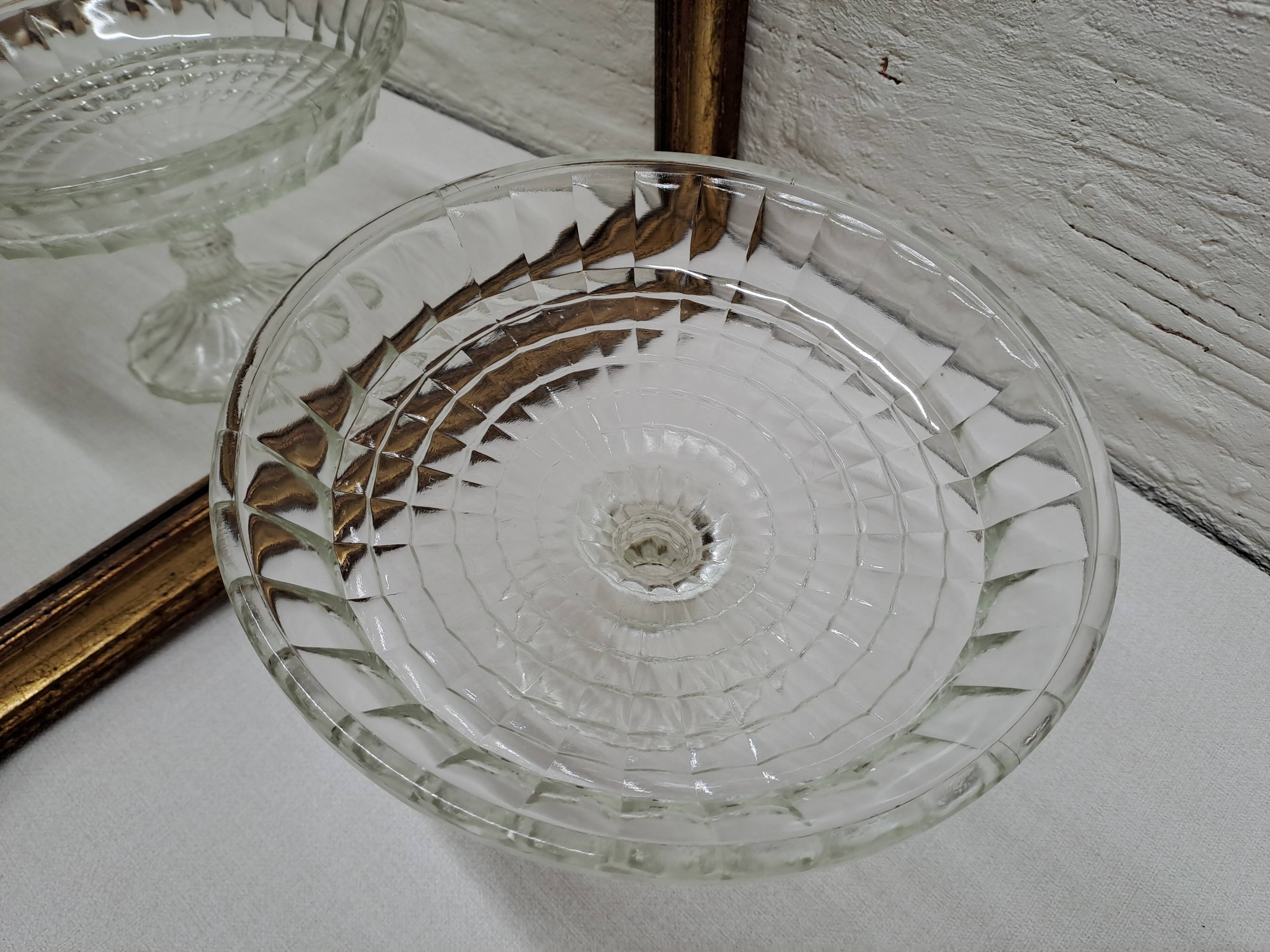 Art Deco glass fruit bowl